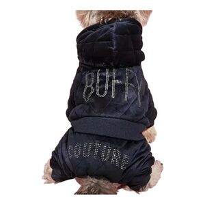 {NEW} Buffy Couture Quilted Blue Hoodie Medium Size Dogs (13-20lbs)